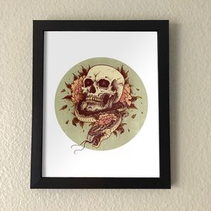Skull and Serpent Wall Art